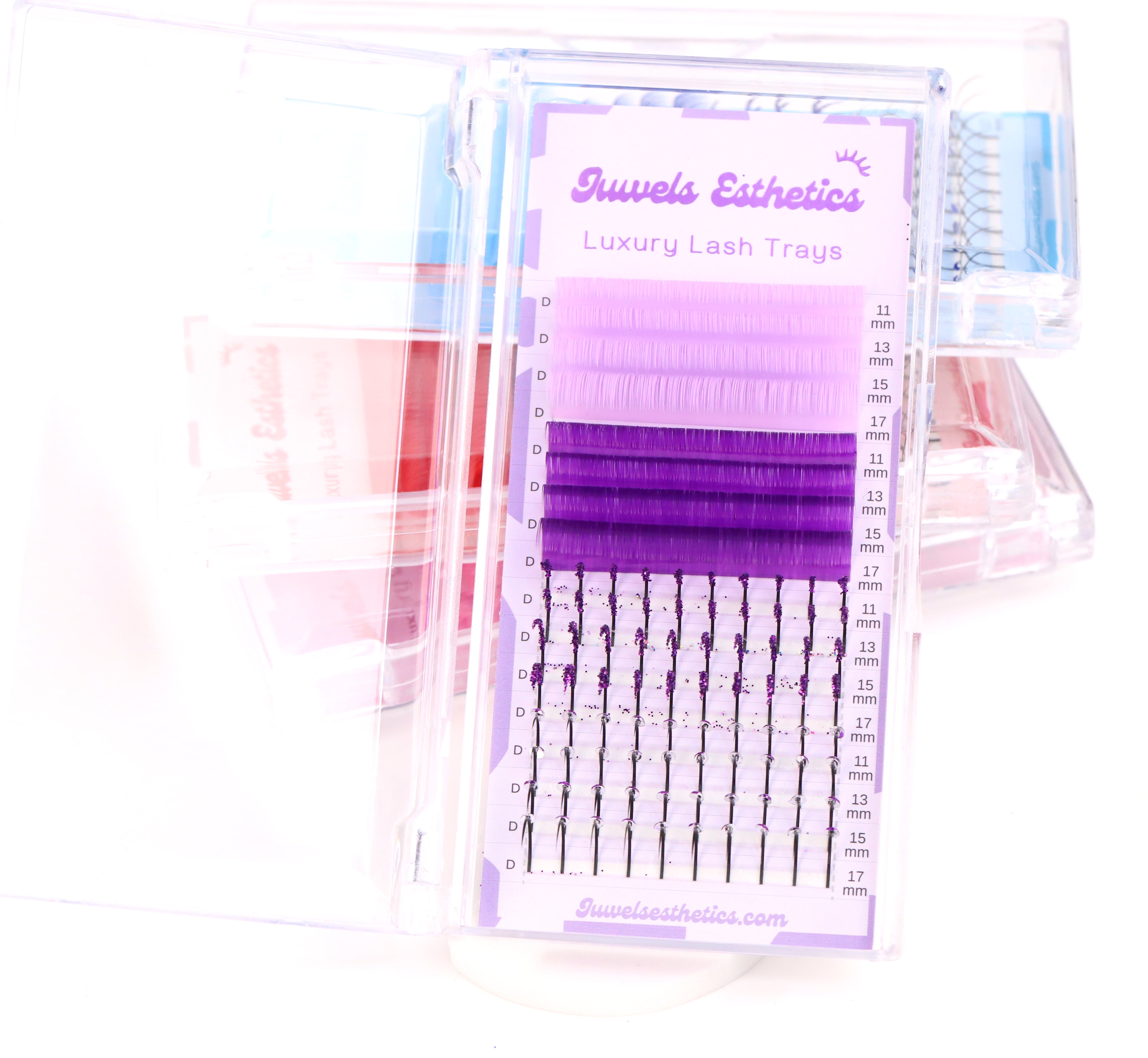 Colored lash trays