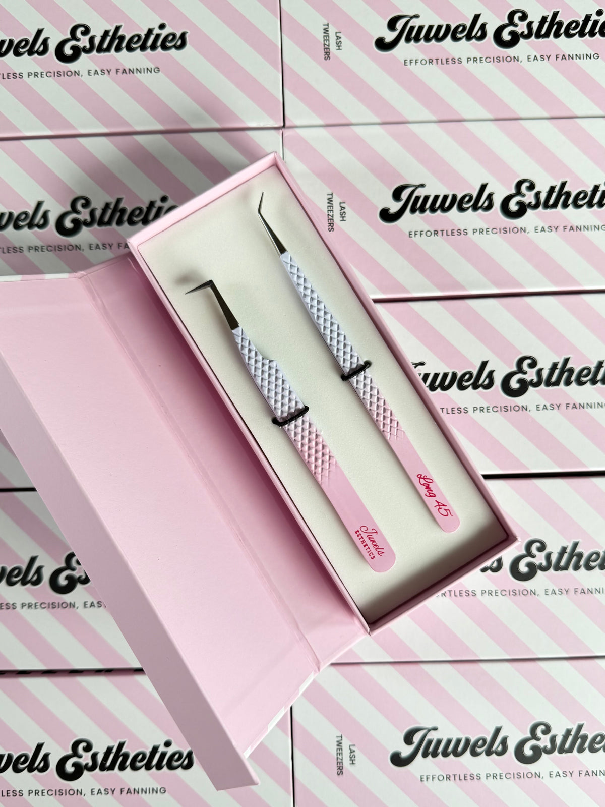 White & Pink Tweezer Duo