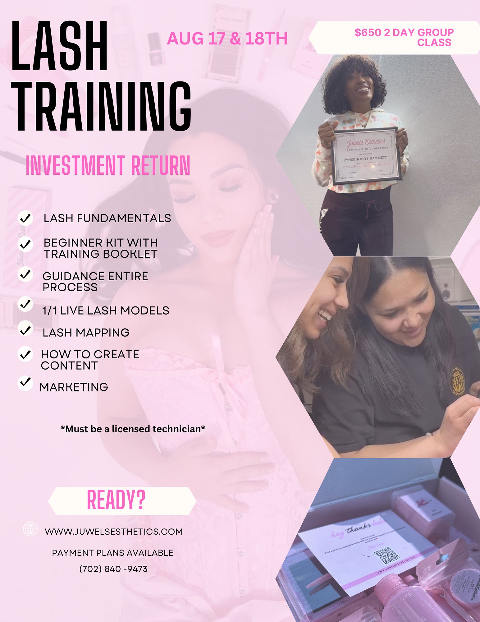 IN PERSON LASH TRAINING