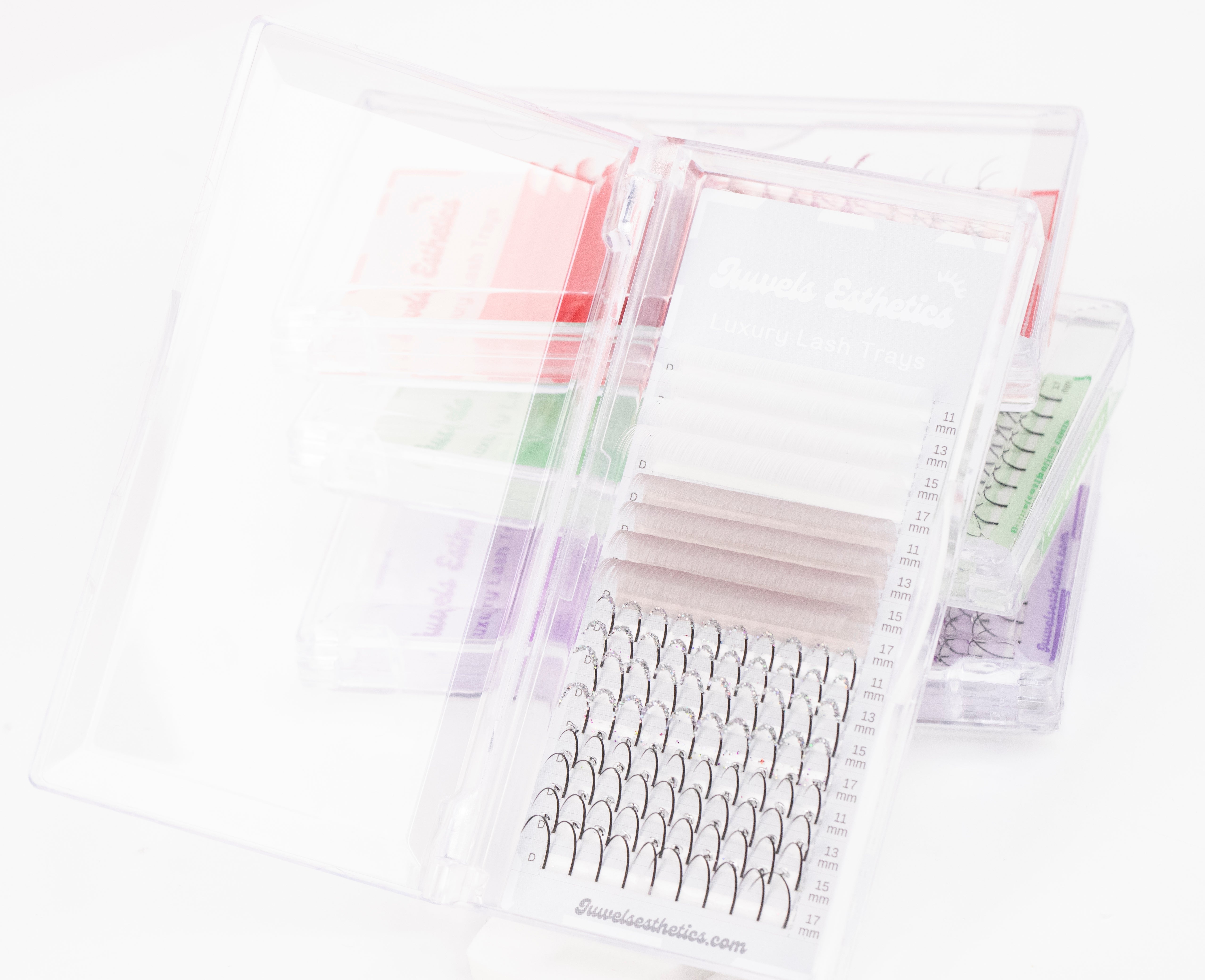 Colored lash trays
