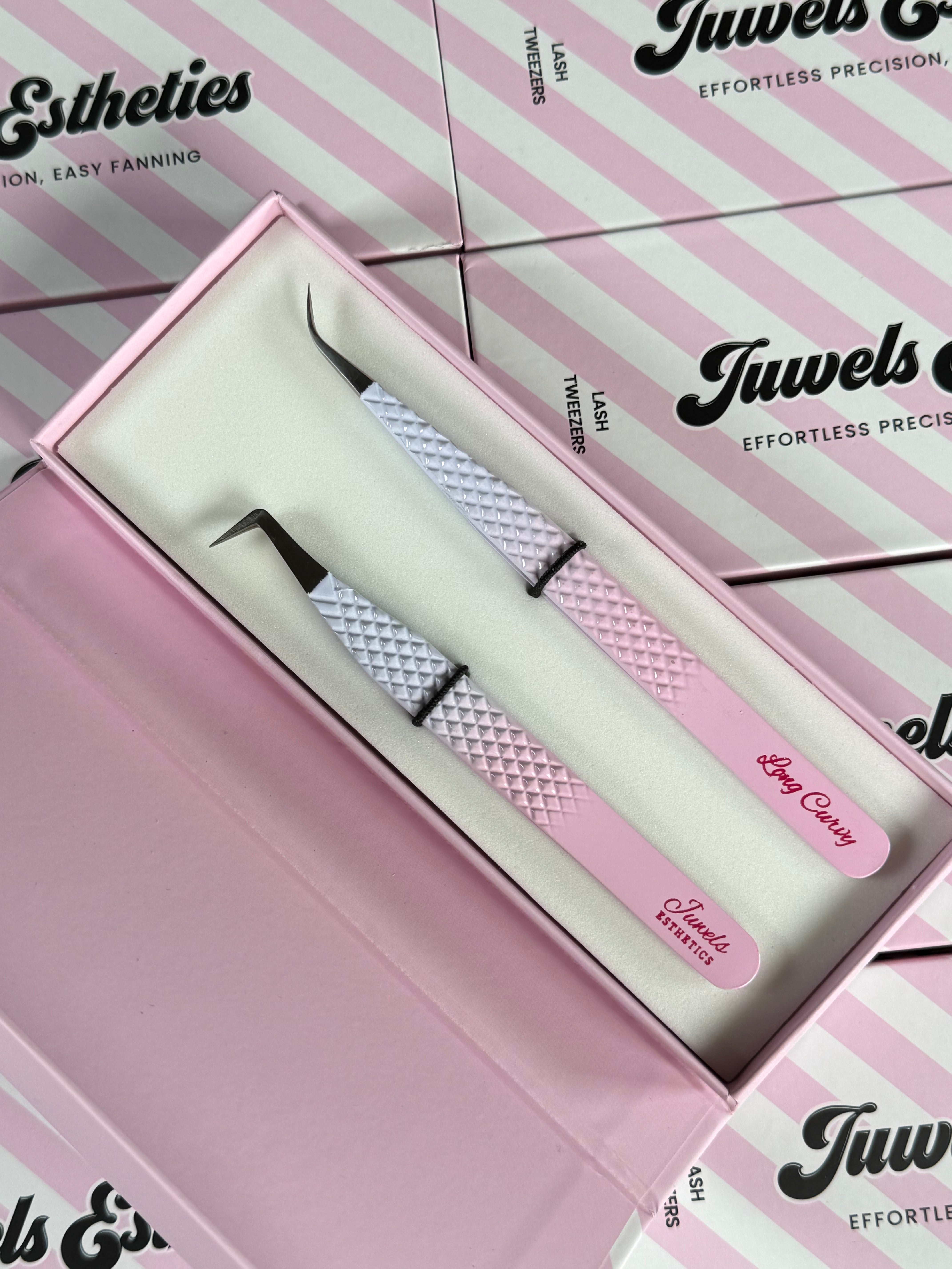 White & Pink Tweezer Duo