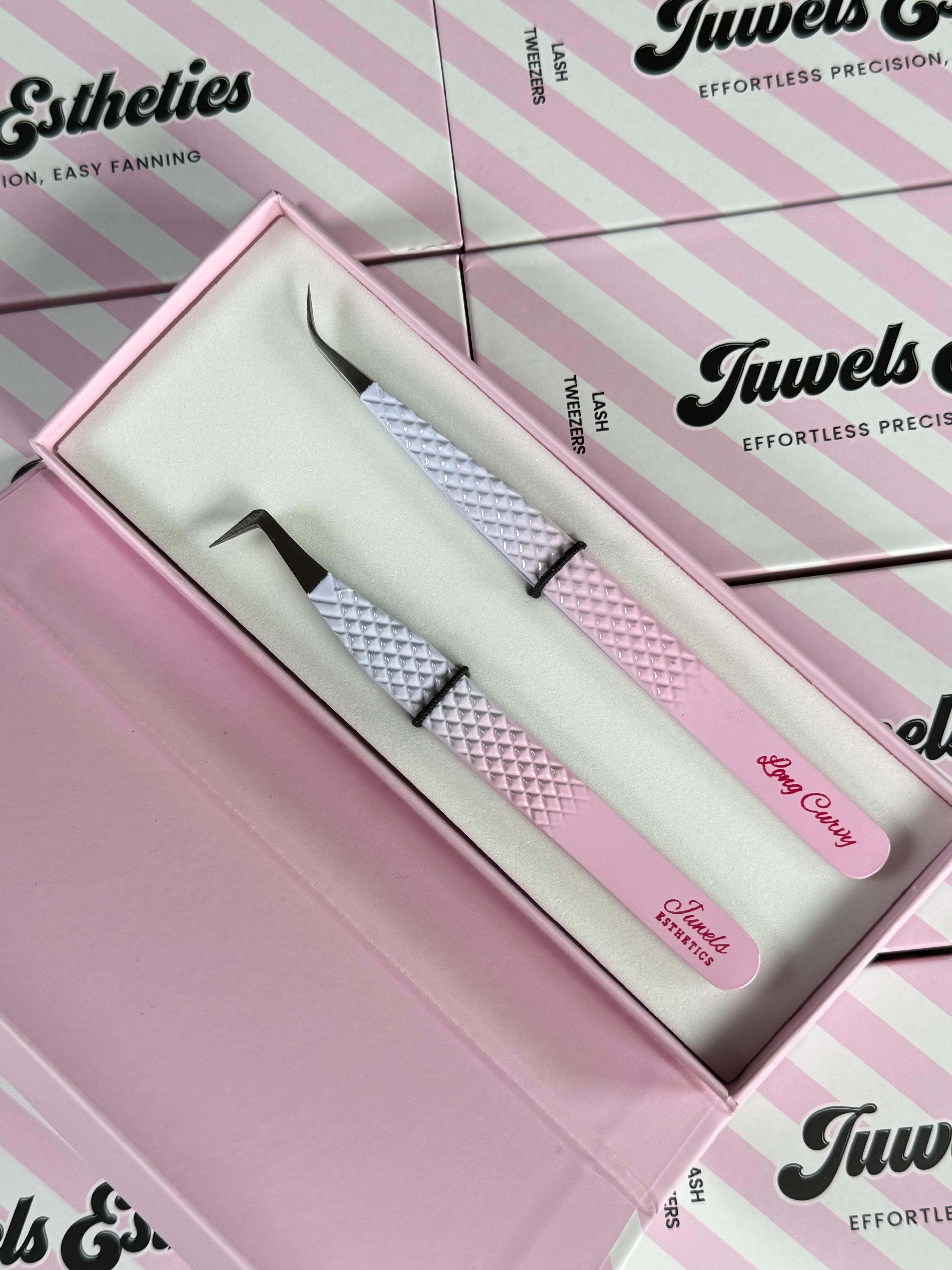 White & Pink Tweezer Duo